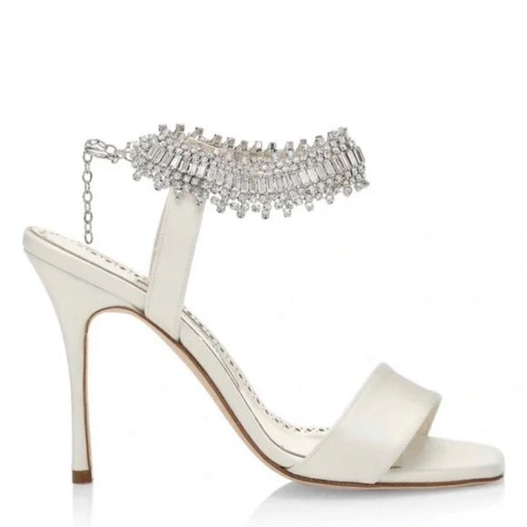Manolo Blahnik Parinasan 105 Embellished Sandals size 36 - Picture 1 of 13